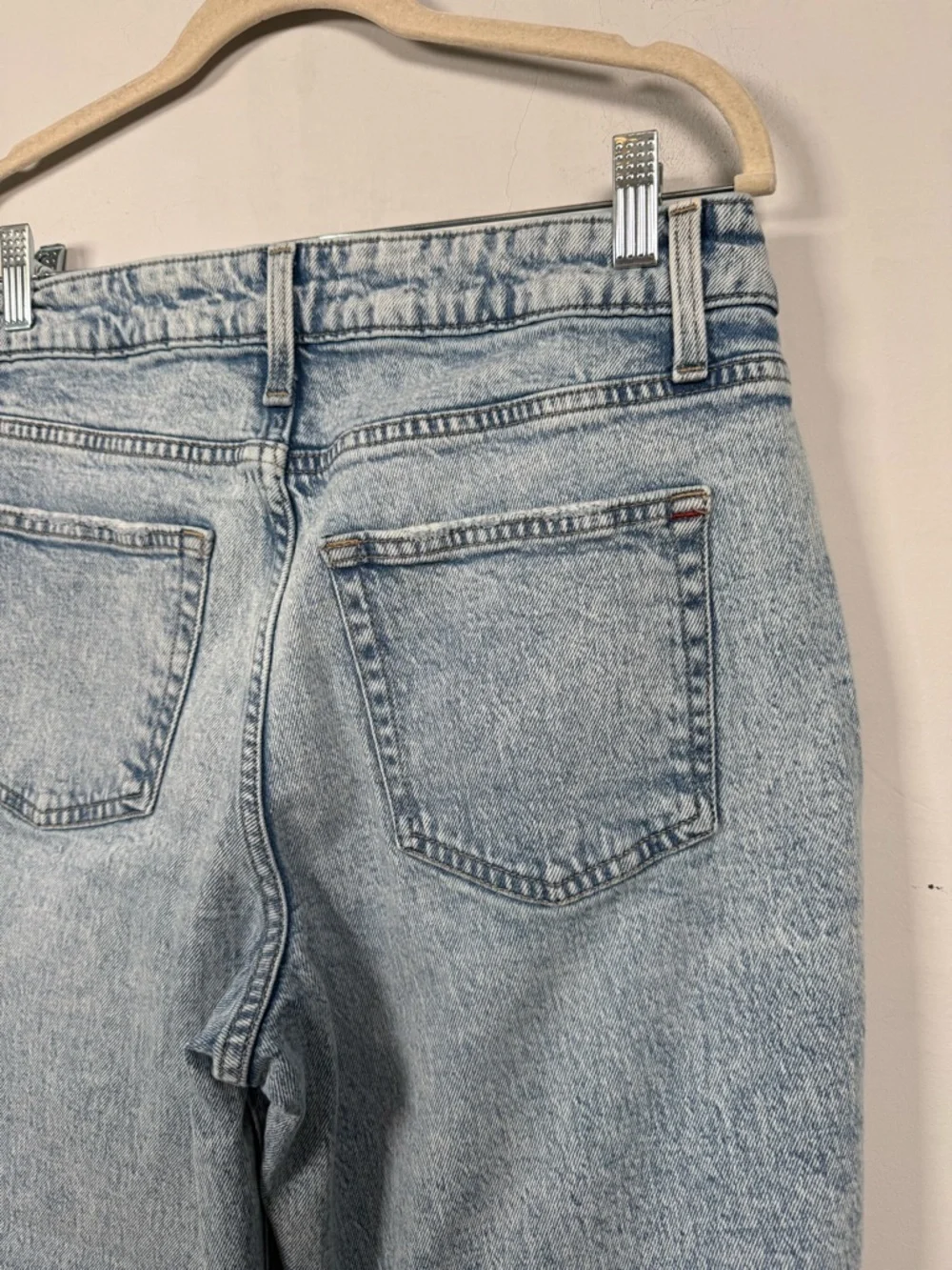 Edgely High Rise Light Wash Straight-Leg Ankle Jeans, size 10